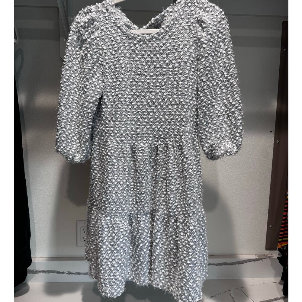 Blu‎ Pepper Women's Bubble Sleeve Dress Light Blue Baby Shower Size Small